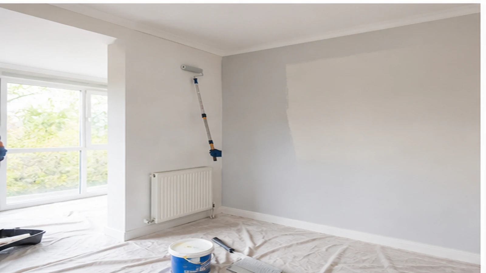 Imagen de apoyo sobre trabajos de pintura y preparación de superficies en Burgos